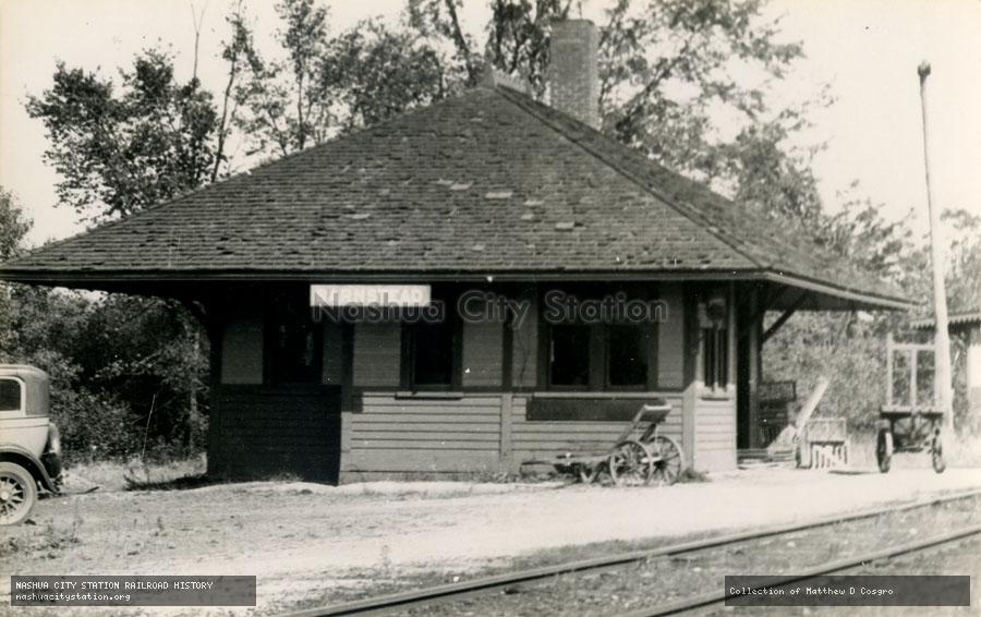 Postcard: Suncook Valley Railroad Station, Barnstead, New Hampshire